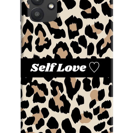 Leopard Print Self Love Samsung M32 5G Hard Case Back Cover by Casekaro