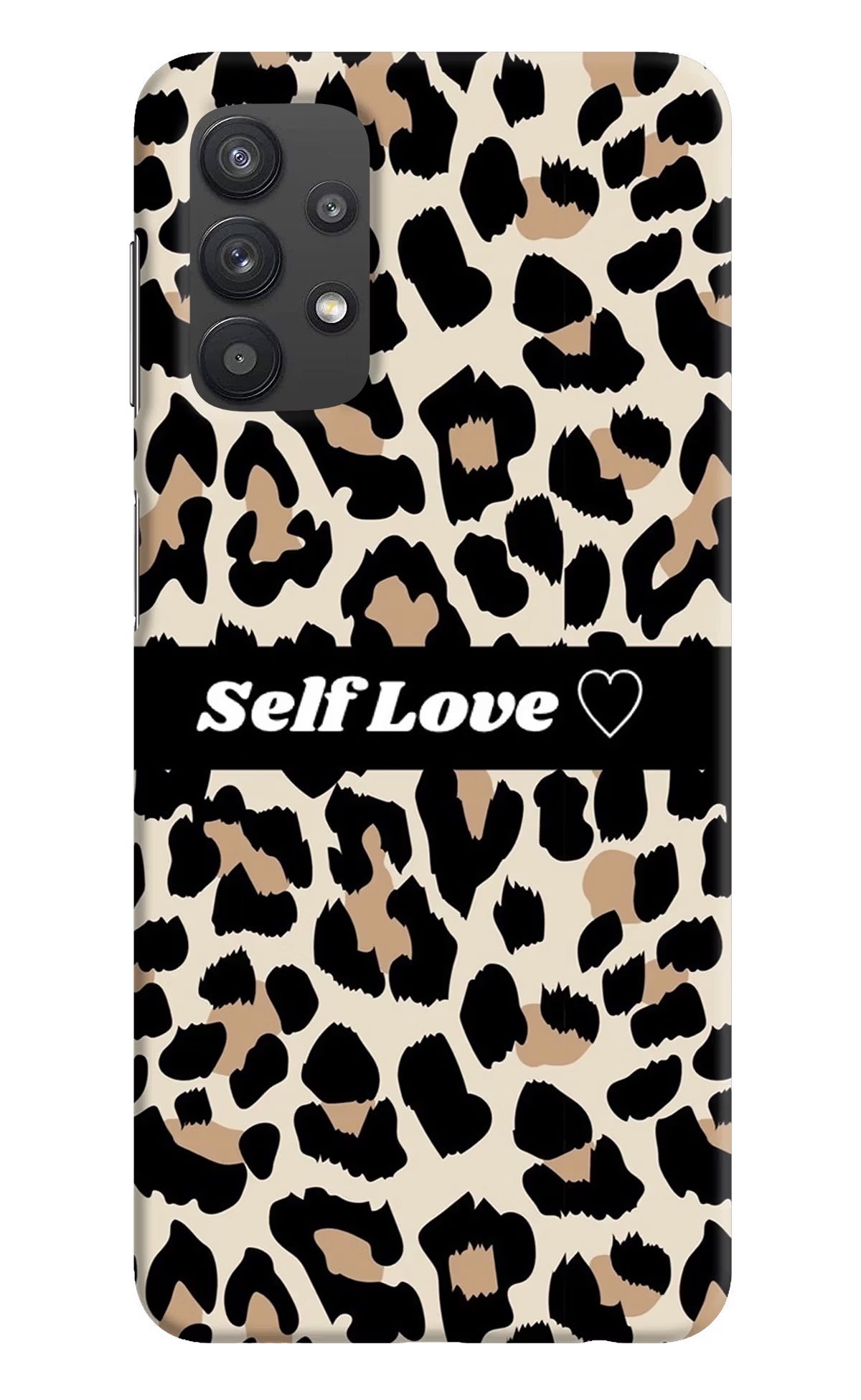 Leopard Print Self Love Samsung M32 5G Hard Case Back Cover by Casekaro
