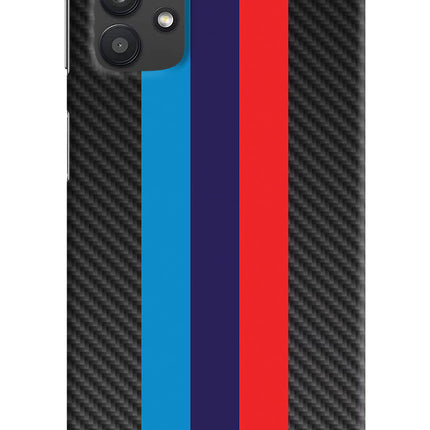 BMW Stripes Pattern Samsung M32 5G Hard Case Back Cover by Casekaro