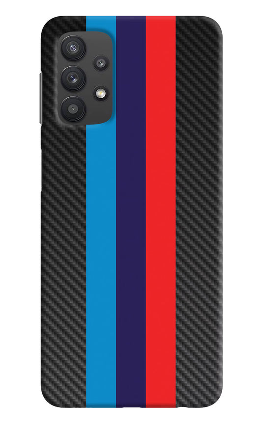 BMW Stripes Pattern Samsung M32 5G Hard Case Back Cover by Casekaro