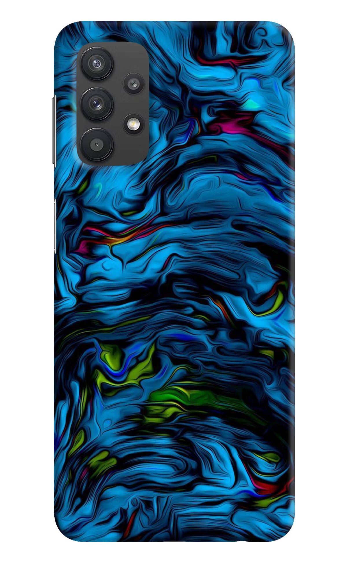 Dark Blue Abstract Samsung M32 5G Hard Case Back Cover by Casekaro