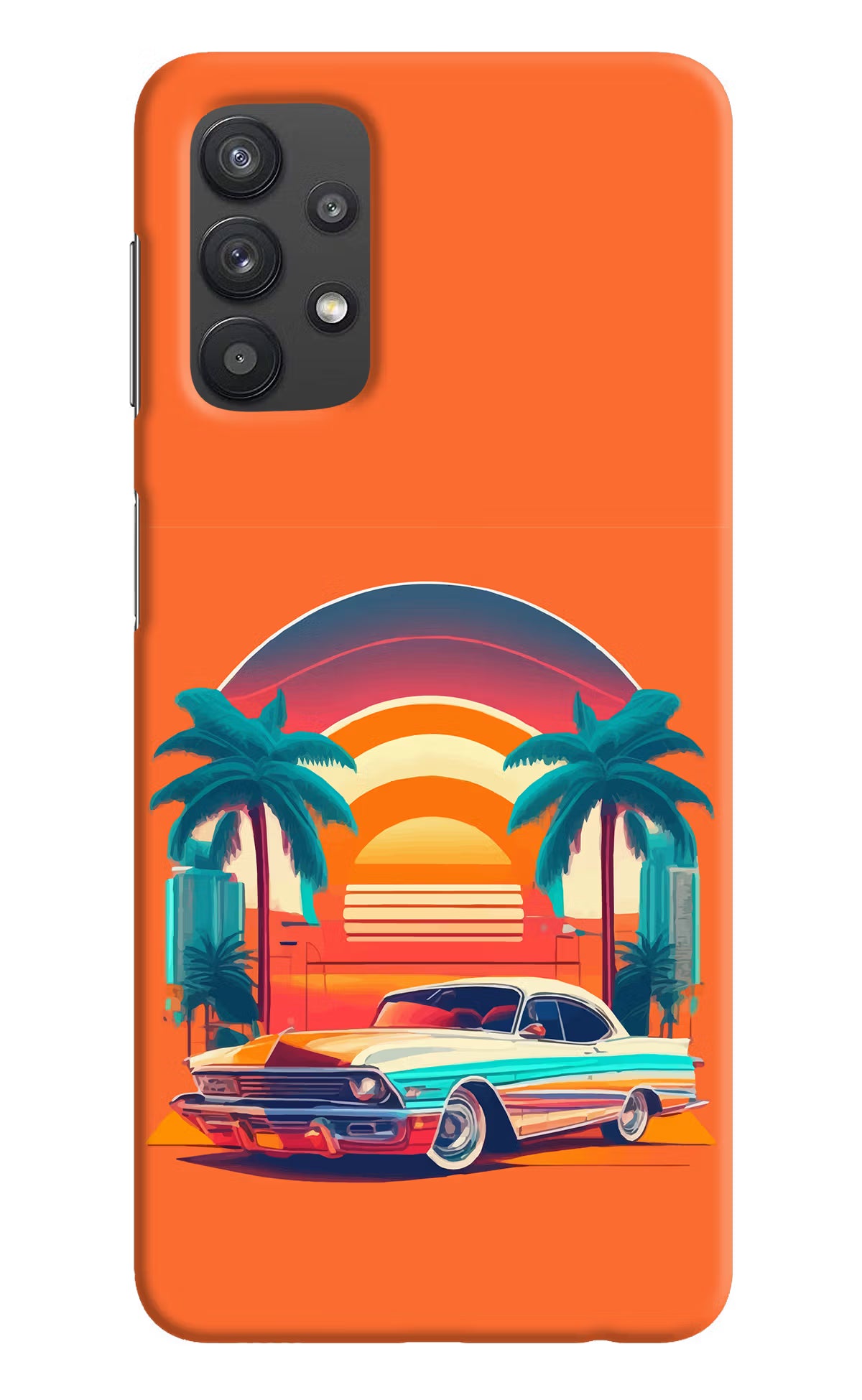 Palm Drive 80s Samsung M32 5G Hard Case Back Cover by Casekaro