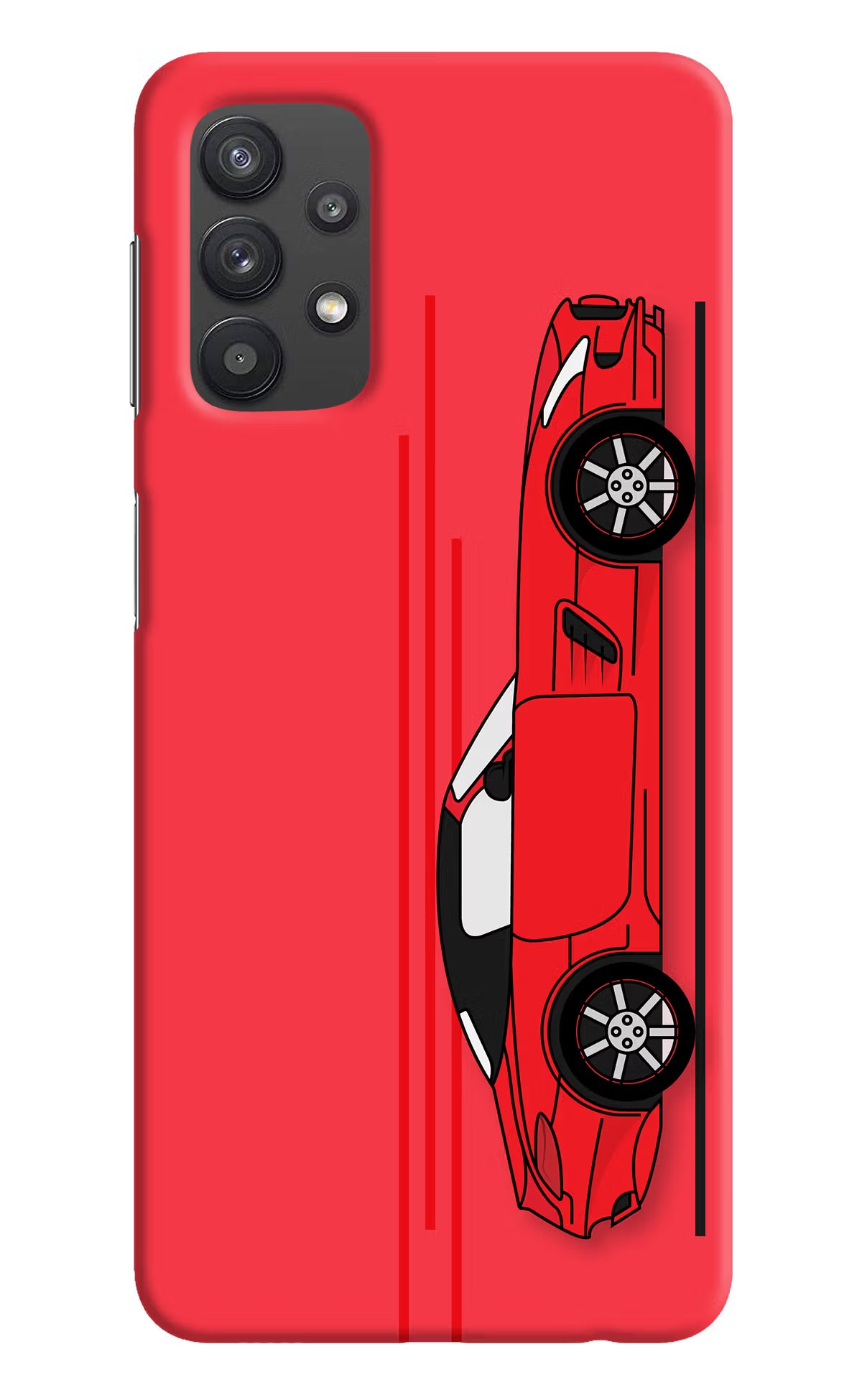 Red Velocity Samsung M32 5G Hard Case Back Cover by Casekaro