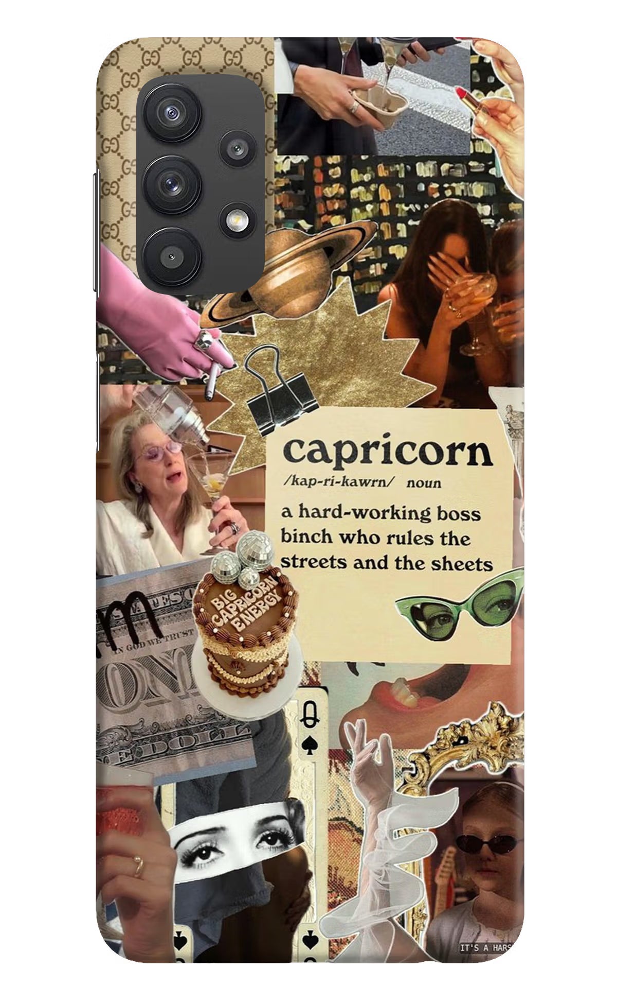Capricorn Zodiac Samsung M32 5G Hard Case Back Cover by Casekaro
