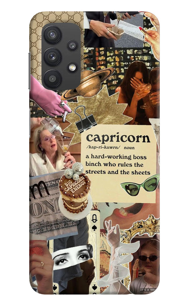 Capricorn Zodiac Samsung M32 5G Hard Case Back Cover by Casekaro