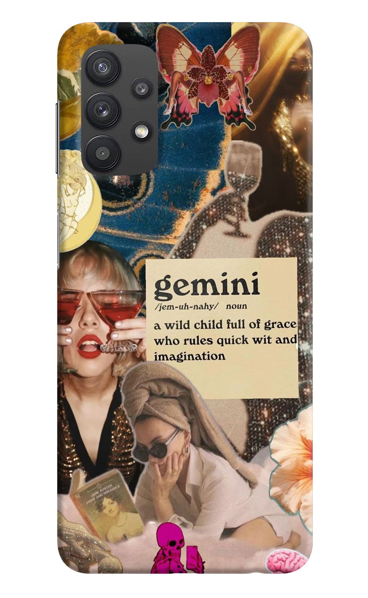 Gemini Zodiac Samsung M32 5G Hard Case Back Cover by Casekaro