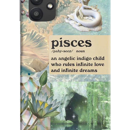 Pisces Zodiac Samsung M32 5G Hard Case Back Cover by Casekaro