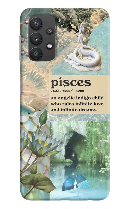 Pisces Zodiac Samsung M32 5G Hard Case Back Cover by Casekaro