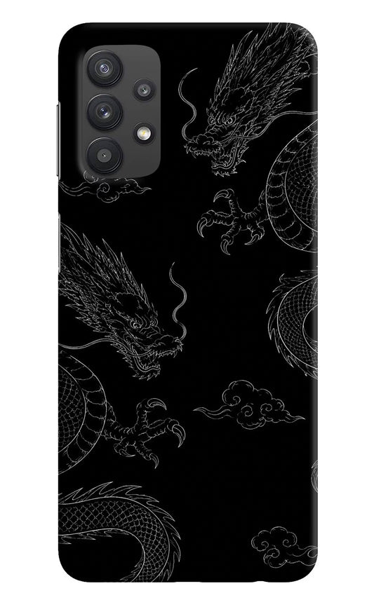 Twin Dragons Samsung M32 5G Hard Case Back Cover by Casekaro