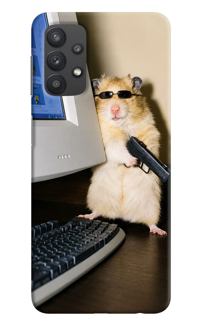 Hacker Hamster Samsung M32 5G Hard Case Back Cover by Casekaro