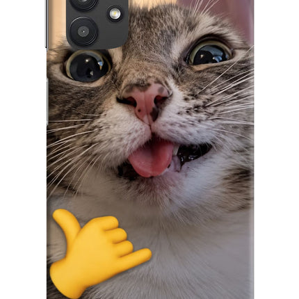 Silly Cat Call Samsung M32 5G Hard Case Back Cover by Casekaro