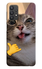 Silly Cat Call Samsung M32 5G Hard Case Back Cover by Casekaro