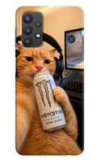 Gamer Cat Energy Samsung M32 5G Hard Case Back Cover by Casekaro