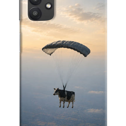 Skydiving Cow Samsung M32 5G Hard Case Back Cover by Casekaro