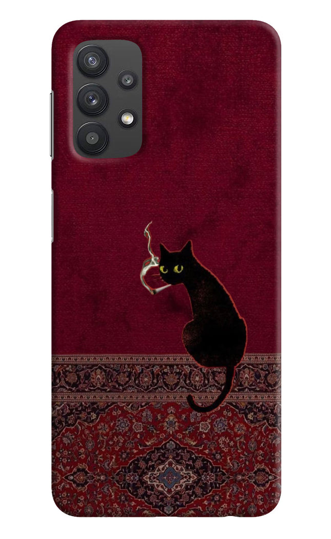 Midnight Cat Samsung M32 5G Hard Case Back Cover by Casekaro