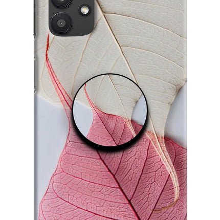 White Pink Leaf Samsung M32 5G Pop Case by Casekaro