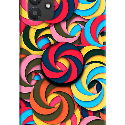 Spiral Pattern Samsung M32 5G Pop Case by Casekaro
