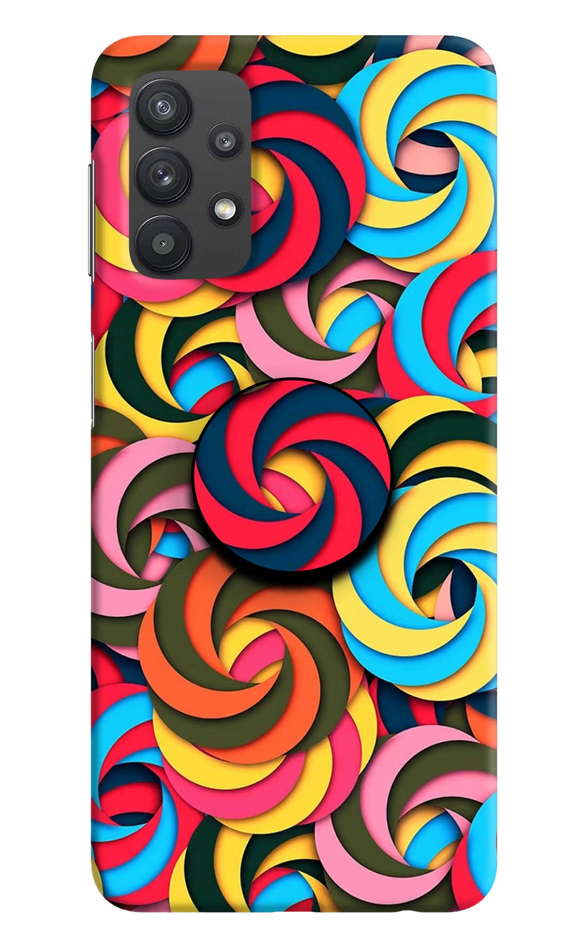 Spiral Pattern Samsung M32 5G Pop Case by Casekaro