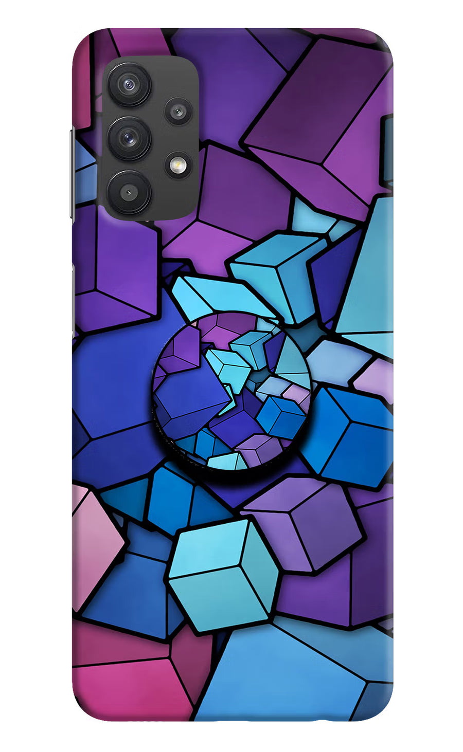 Cubic Abstract Samsung M32 5G Pop Case, Hard case