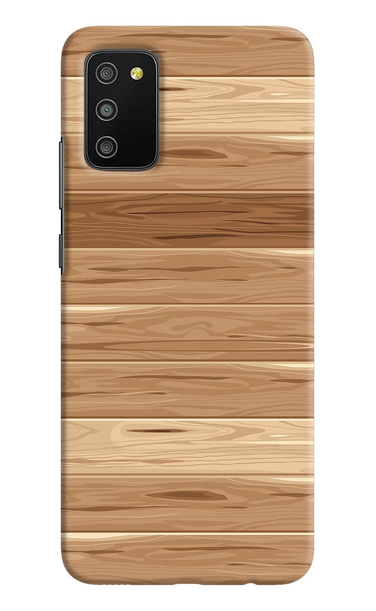 Wooden Vector Samsung M02s Hard Case Back Cover by Casekaro