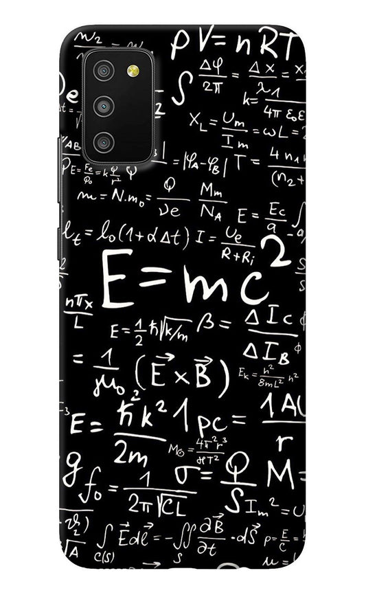 Physics Albert Einstein Formula Samsung M02s Back Cover