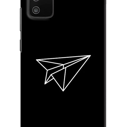 Paper Plane White Samsung M02s Hard Case Back Cover by Casekaro