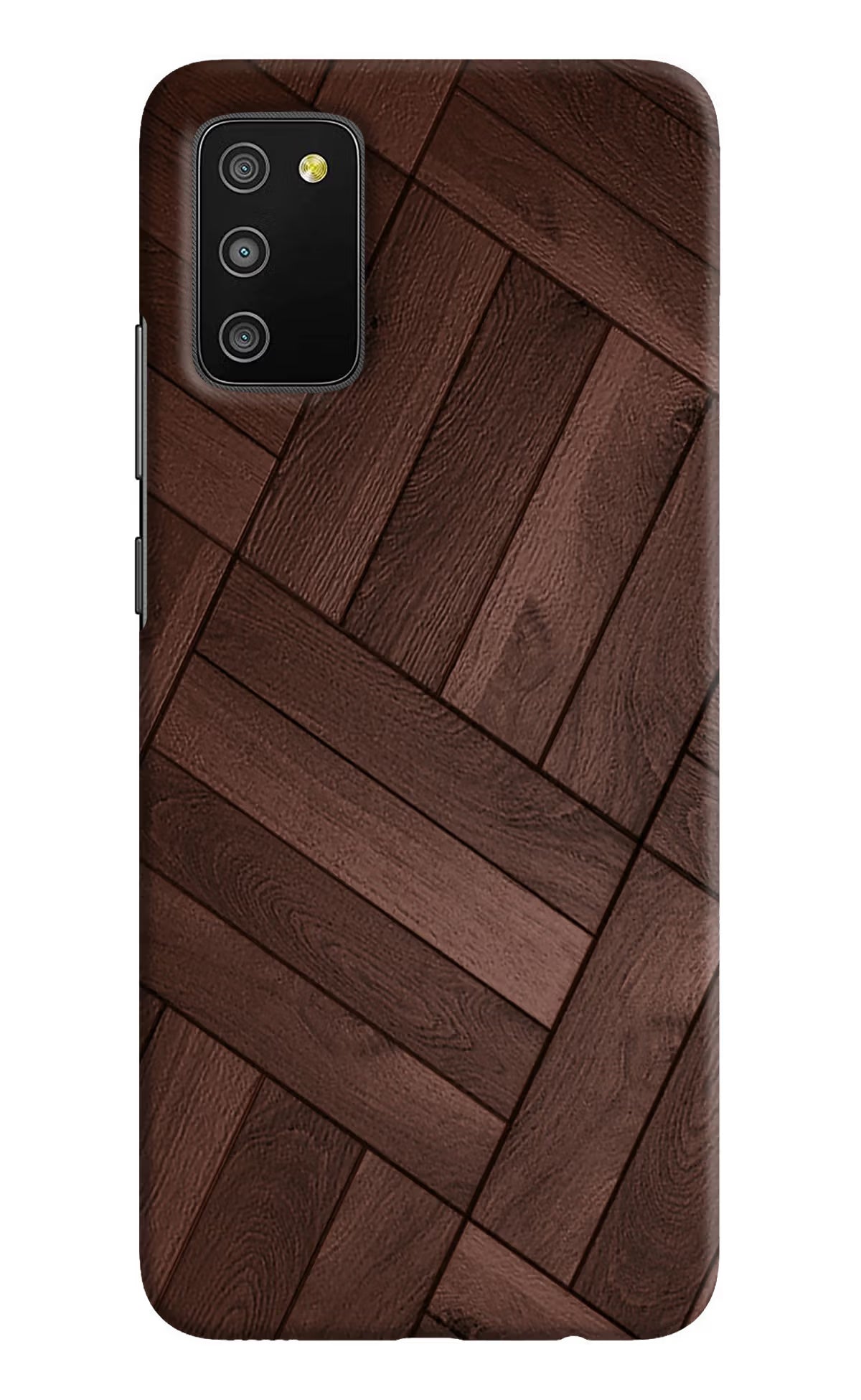 Wooden Texture Design Samsung M02s Hard Case Back Cover by Casekaro