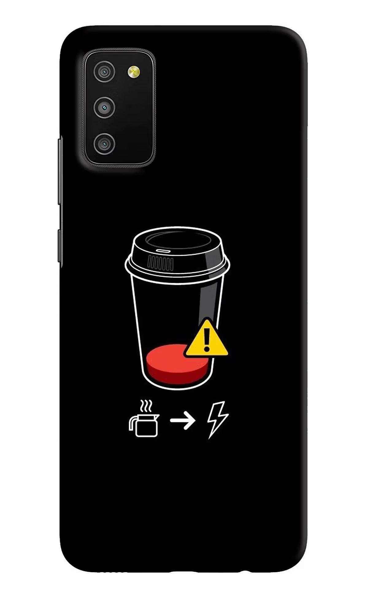 Coffee Samsung M02s Hard Case Back Cover by Casekaro