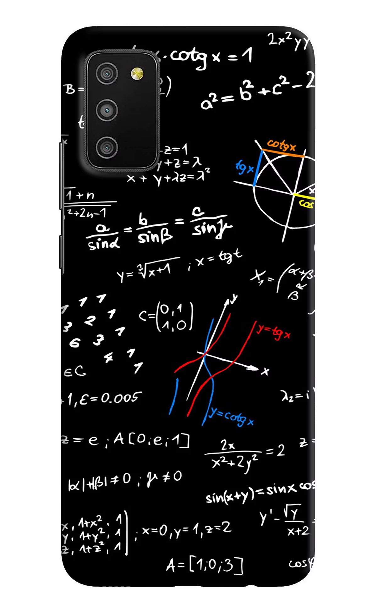 Mathematics Formula Samsung M02s Hard Case Back Cover by Casekaro