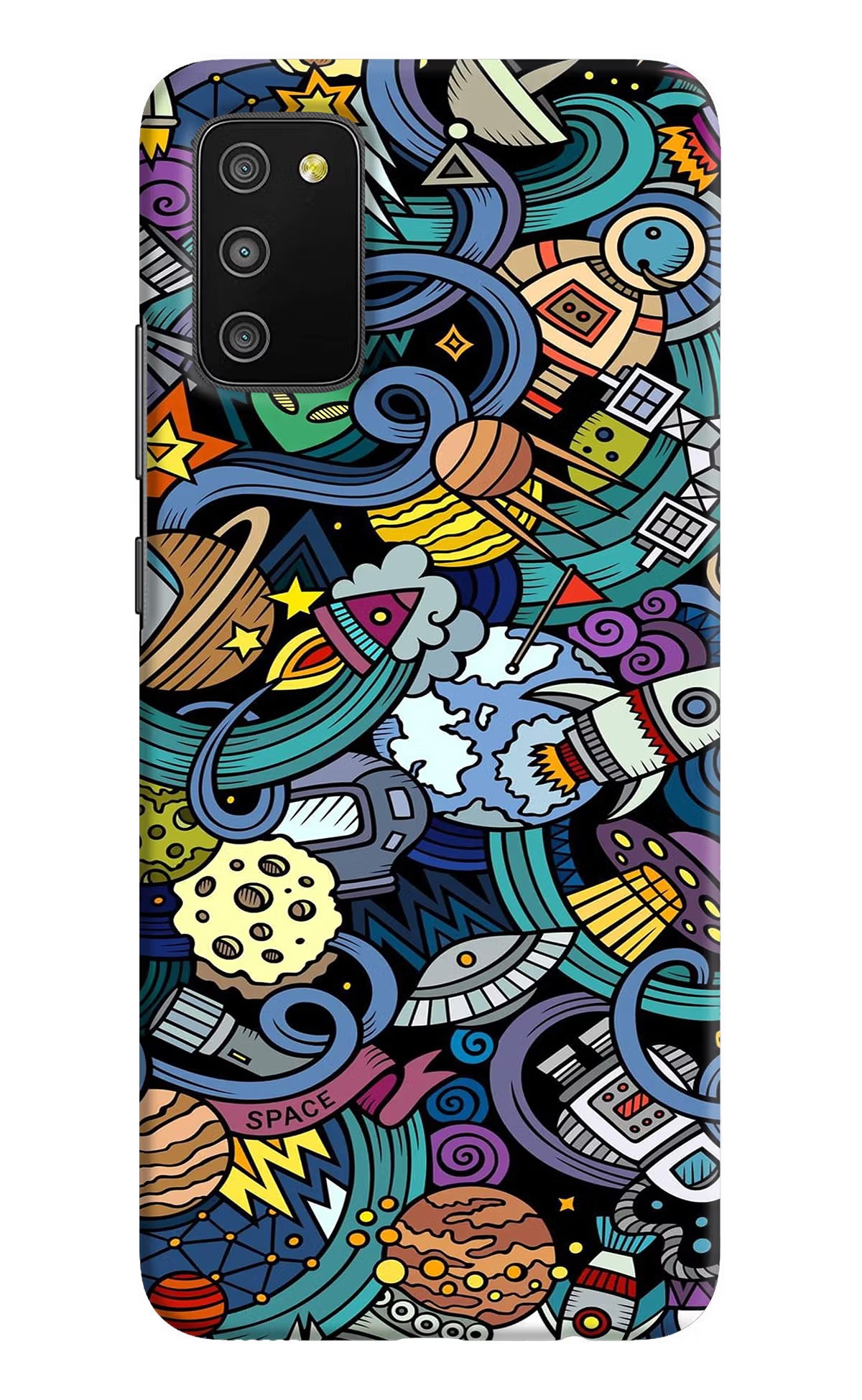 Space Abstract Samsung M02s Hard Case Back Cover by Casekaro