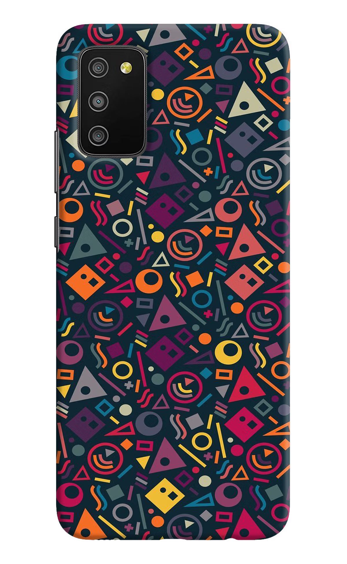 Geometric Abstract Samsung M02s Hard Case Back Cover by Casekaro