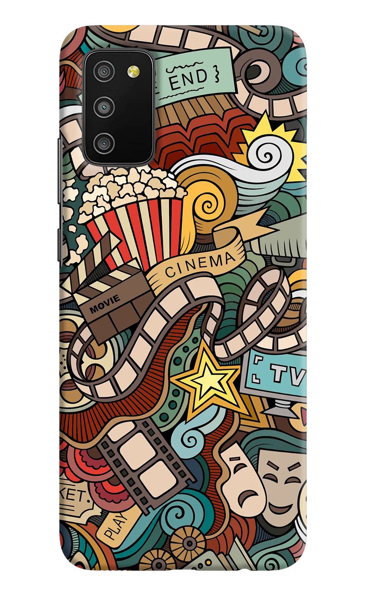Cinema Abstract Samsung M02s Hard Case Back Cover by Casekaro