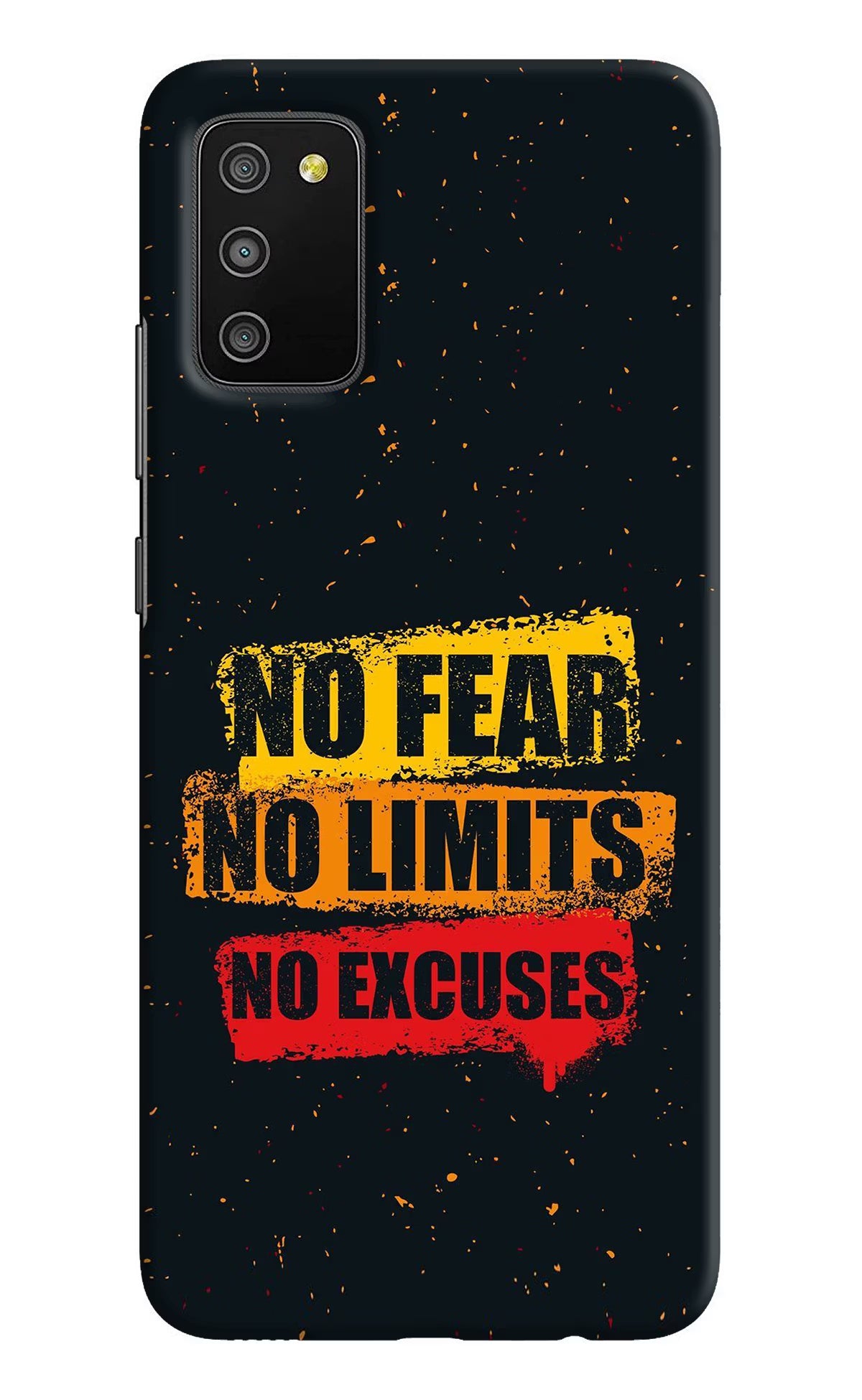 No Fear No Limits No Excuse Samsung M02s Hard Case Back Cover by Casekaro