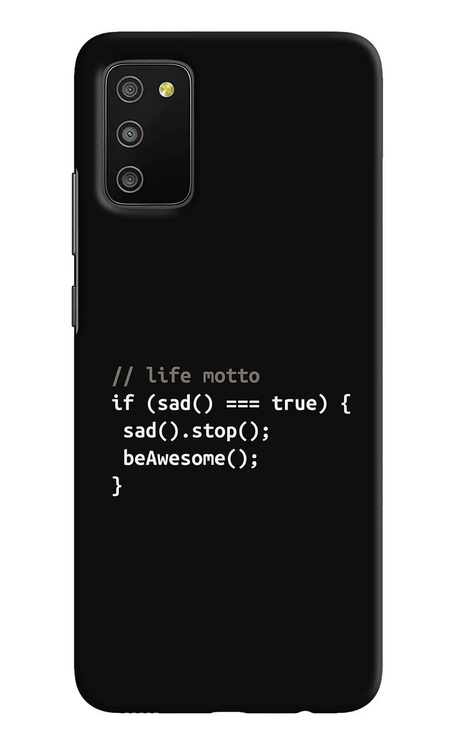 Life Motto Code Samsung M02s Back Cover, Hard case