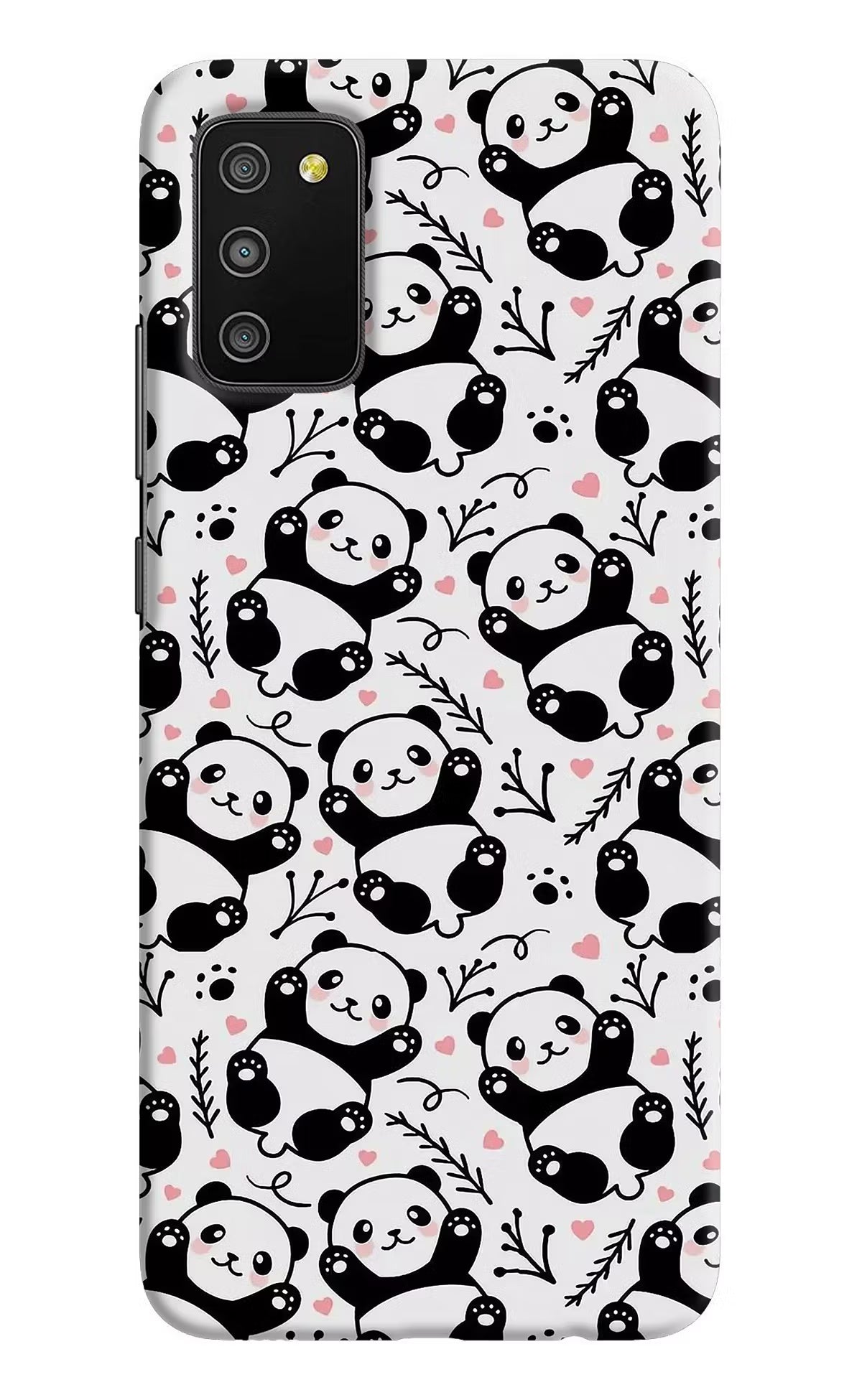 Cute Panda Samsung M02s Hard Case Back Cover by Casekaro
