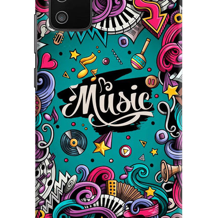 Music Graffiti Samsung M02s Hard Case Back Cover by Casekaro