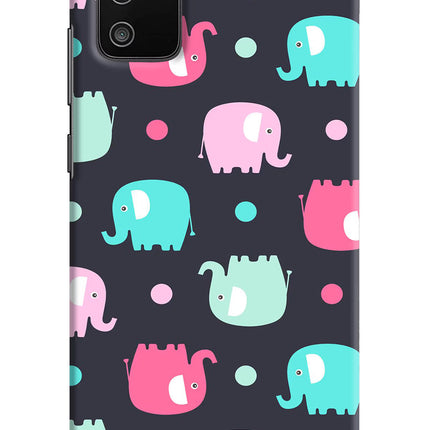 Elephants Samsung M02s Hard Case Back Cover by Casekaro