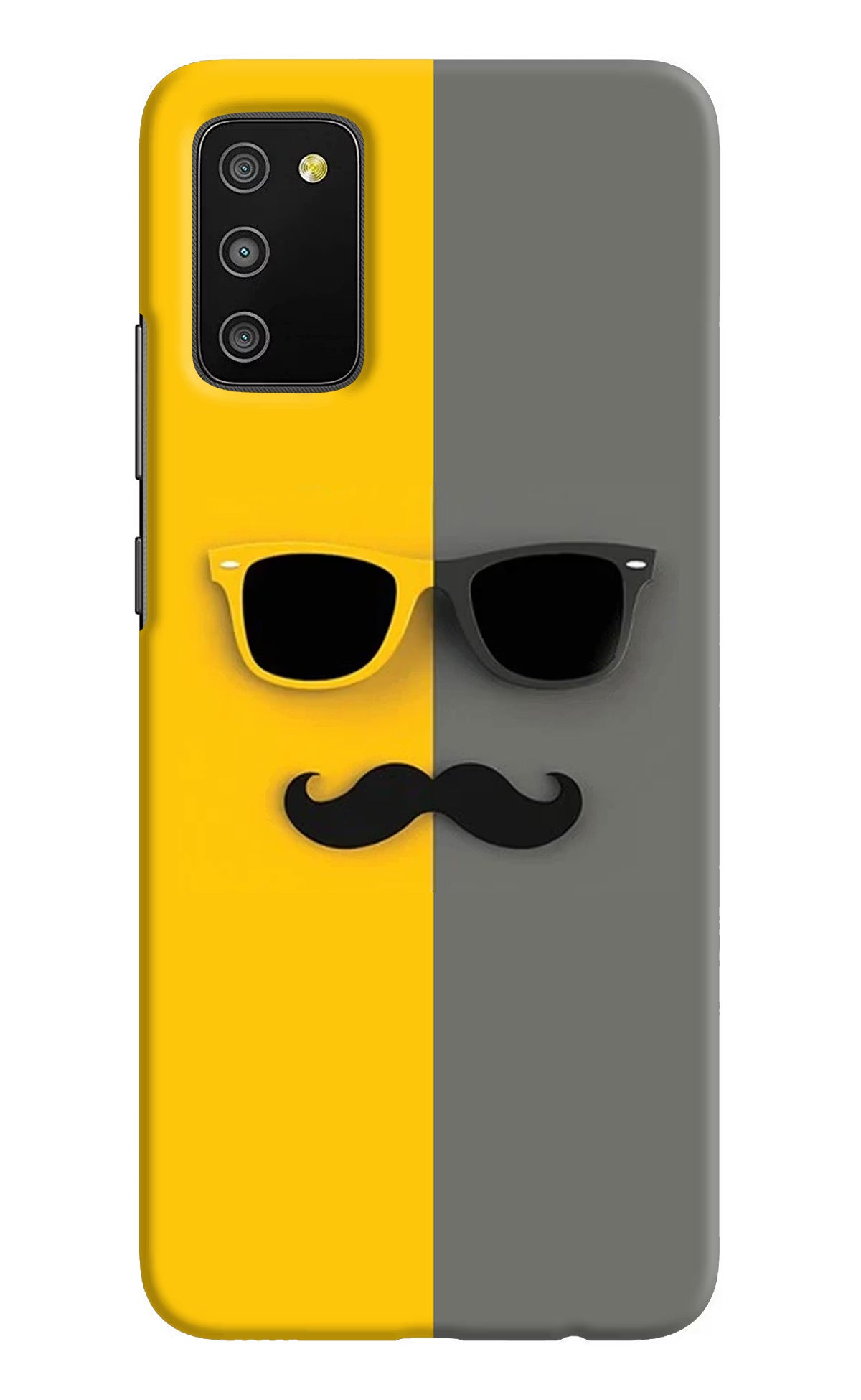 Sunglasses with Mustache Samsung M02s Hard Case Back Cover by Casekaro