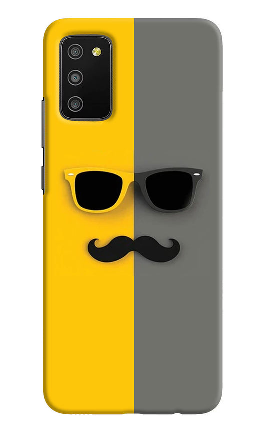 Sunglasses with Mustache Samsung M02s Hard Case Back Cover by Casekaro