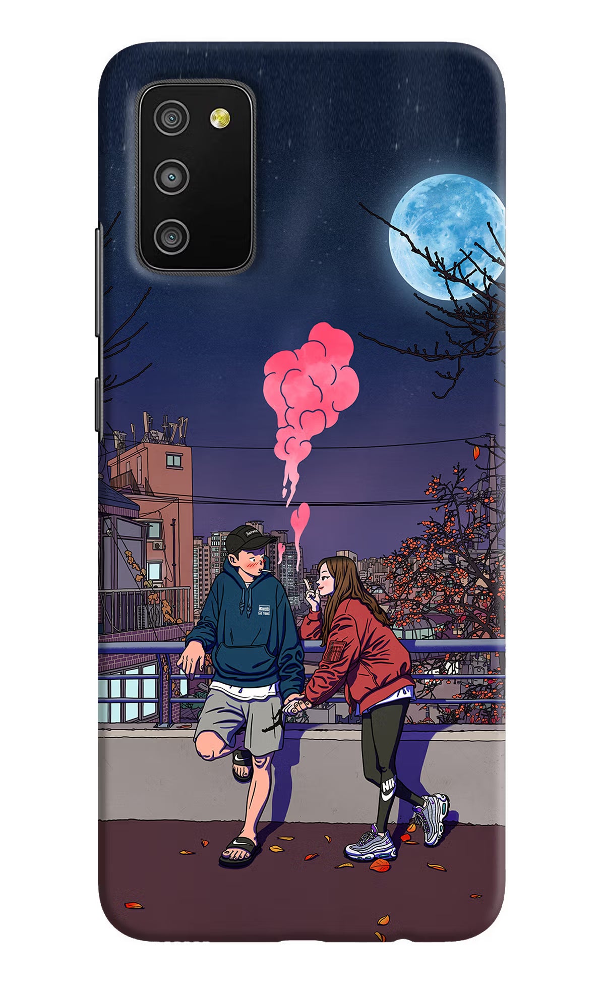 Chilling Couple Samsung M02s Hard Case Back Cover by Casekaro