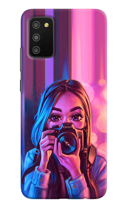 Girl Photographer Samsung M02s Hard Case Back Cover by Casekaro