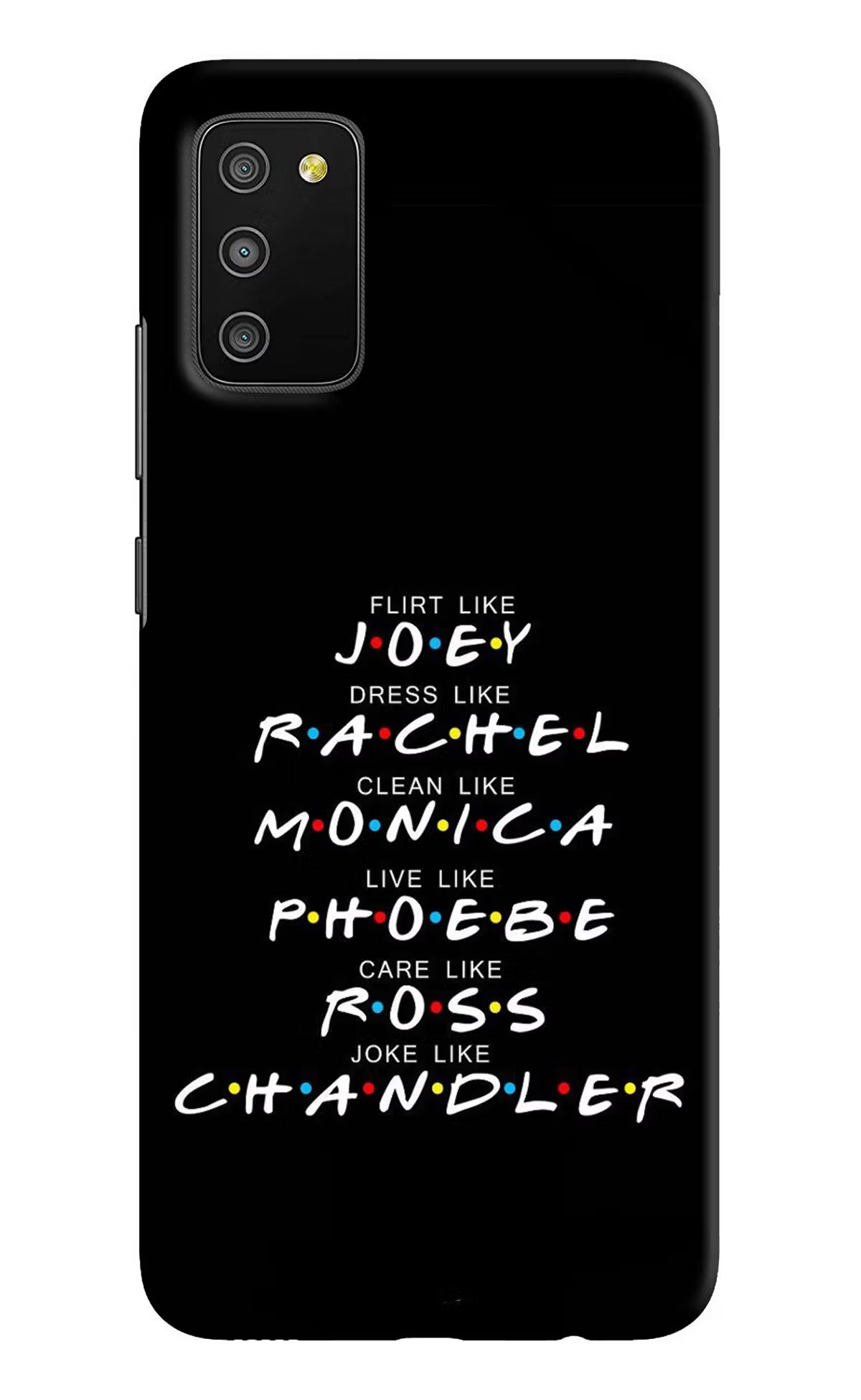 FRIENDS Character Samsung M02s Hard Case Back Cover by Casekaro