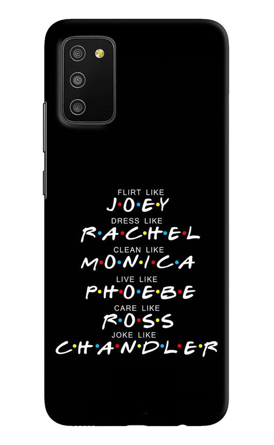 FRIENDS Character Samsung M02s Hard Case Back Cover by Casekaro