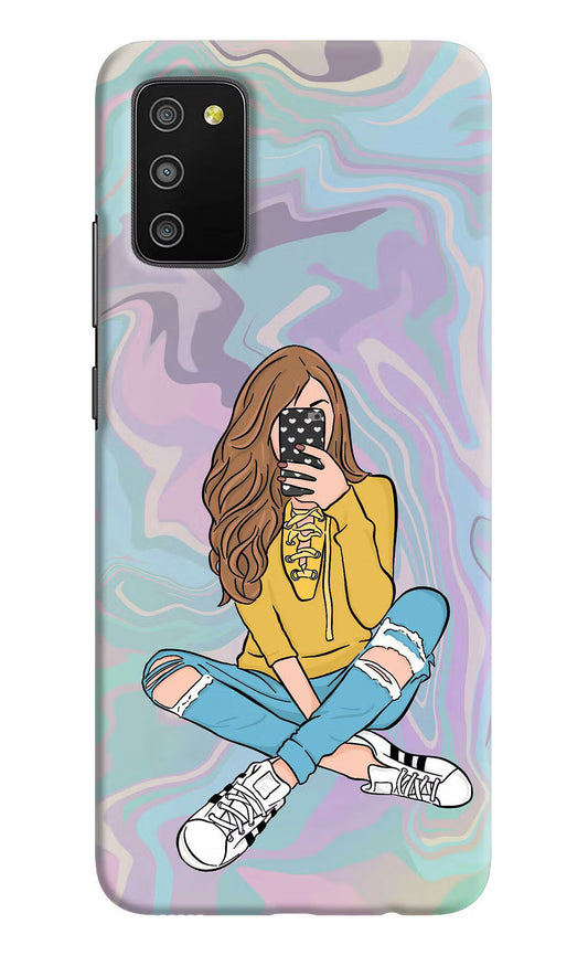 Selfie Girl Samsung M02s Hard Case Back Cover by Casekaro