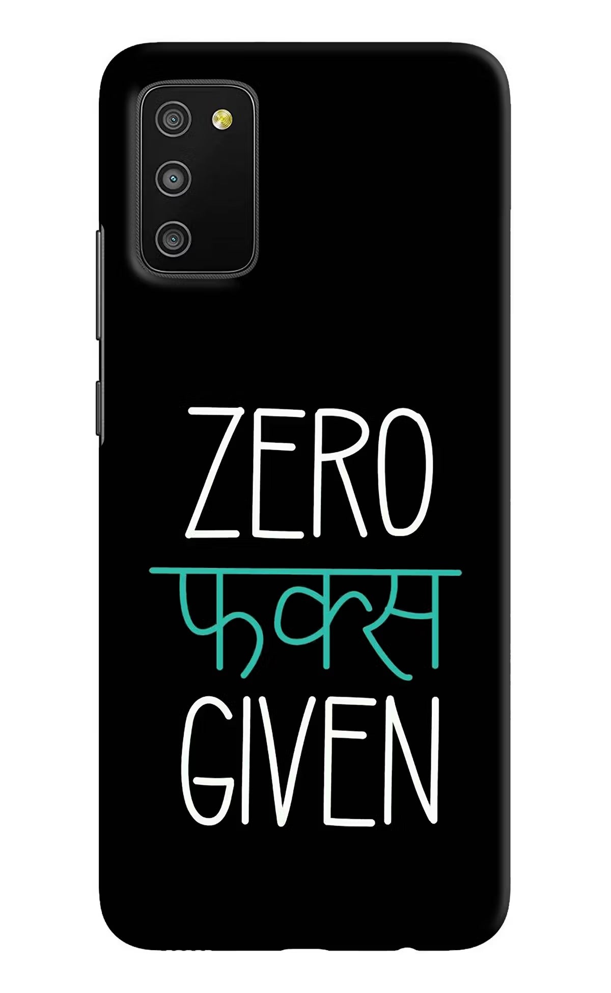 Zero Fucks Given Samsung M02s Hard Case Back Cover by Casekaro