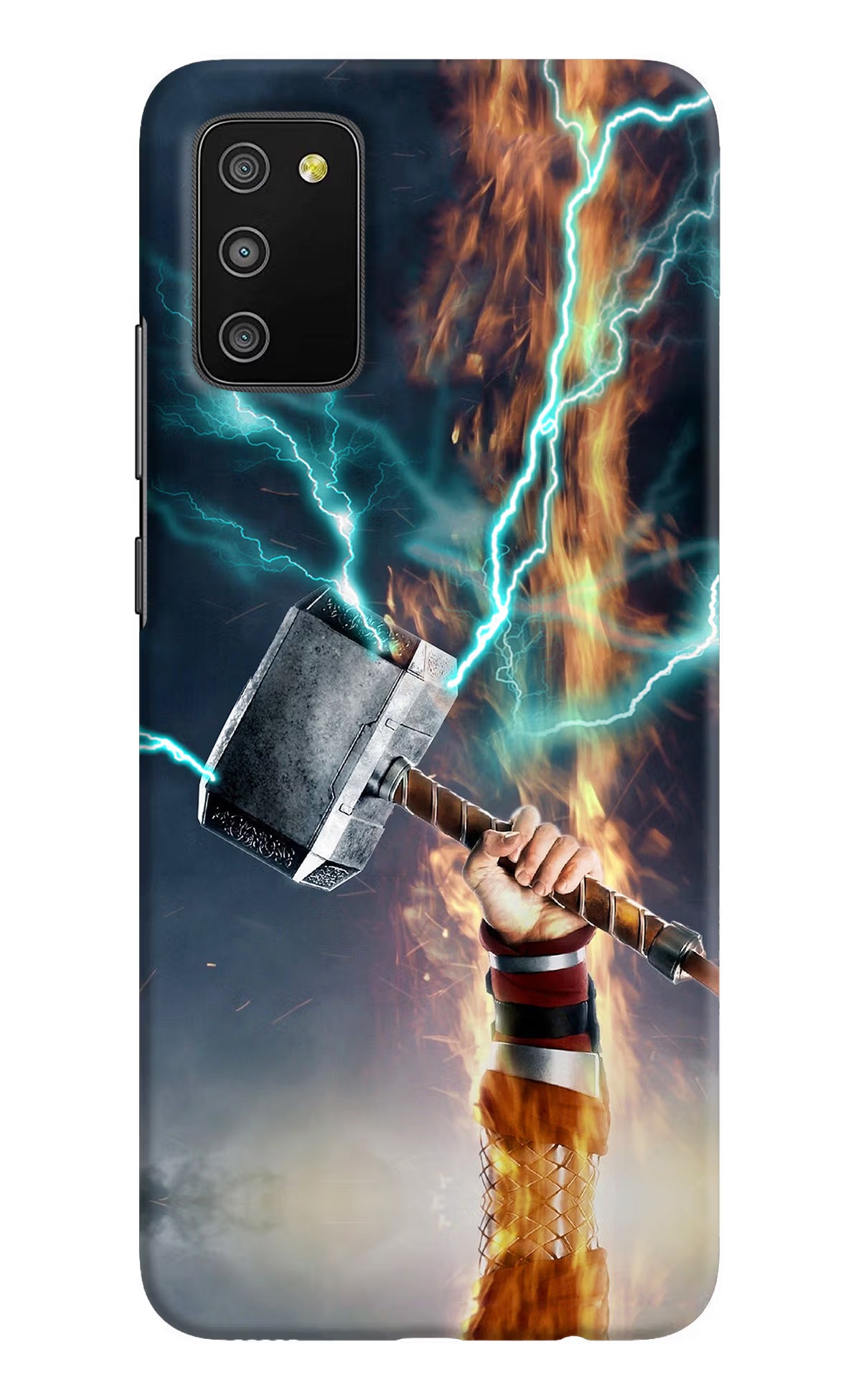 Thor Hammer Mjolnir Samsung M02s Hard Case Back Cover by Casekaro