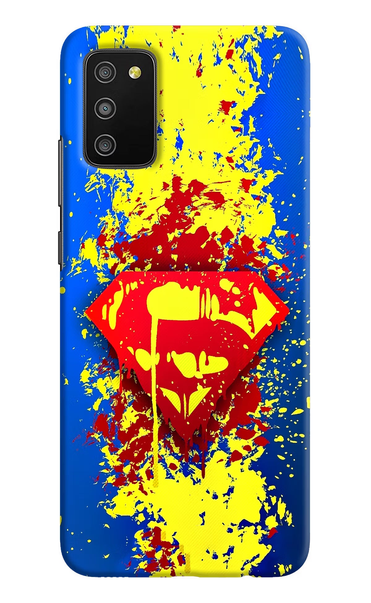 Superman logo Samsung M02s Hard Case Back Cover by Casekaro