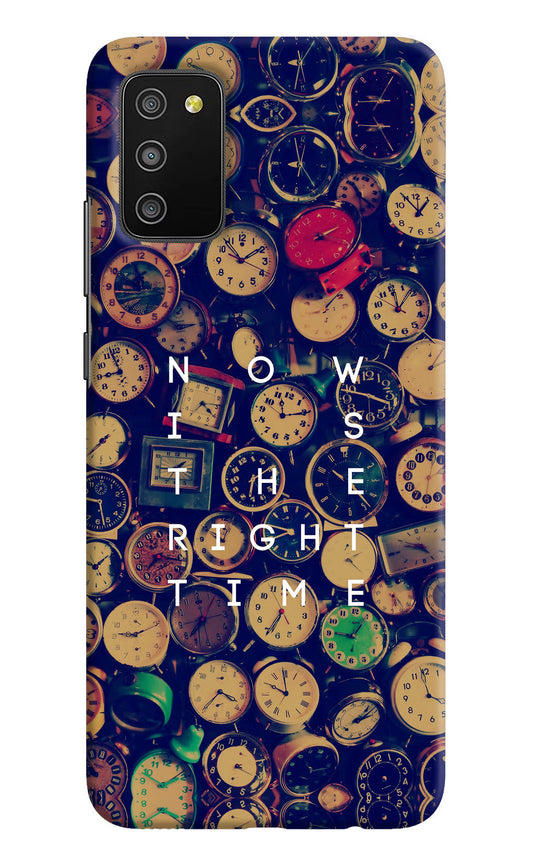 Now is the Right Time Quote Samsung M02s Hard Case Back Cover by Casekaro
