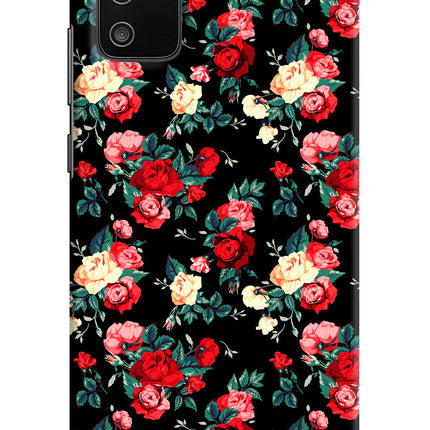 Rose Pattern Samsung M02s Hard Case Back Cover by Casekaro