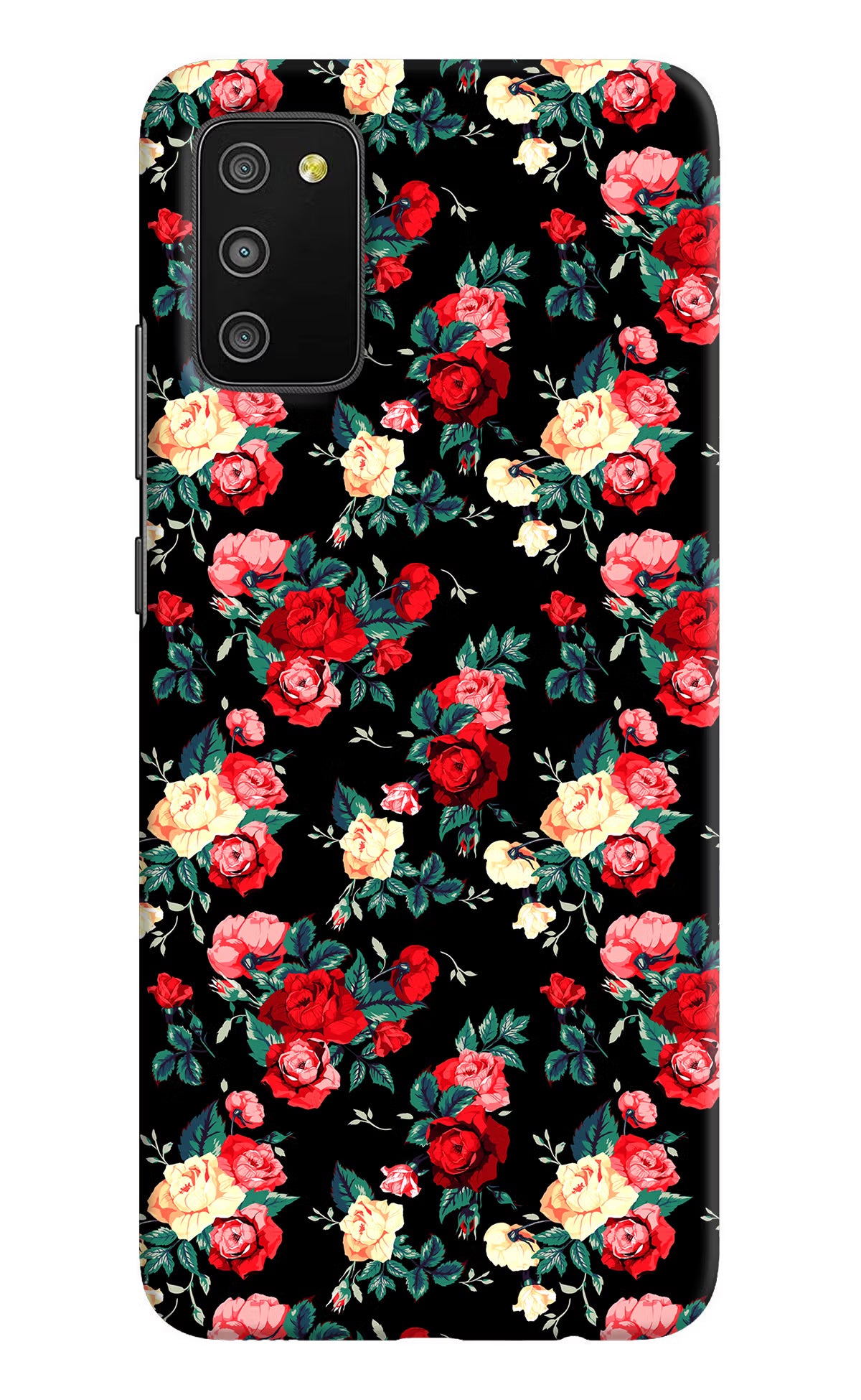 Rose Pattern Samsung M02s Hard Case Back Cover by Casekaro